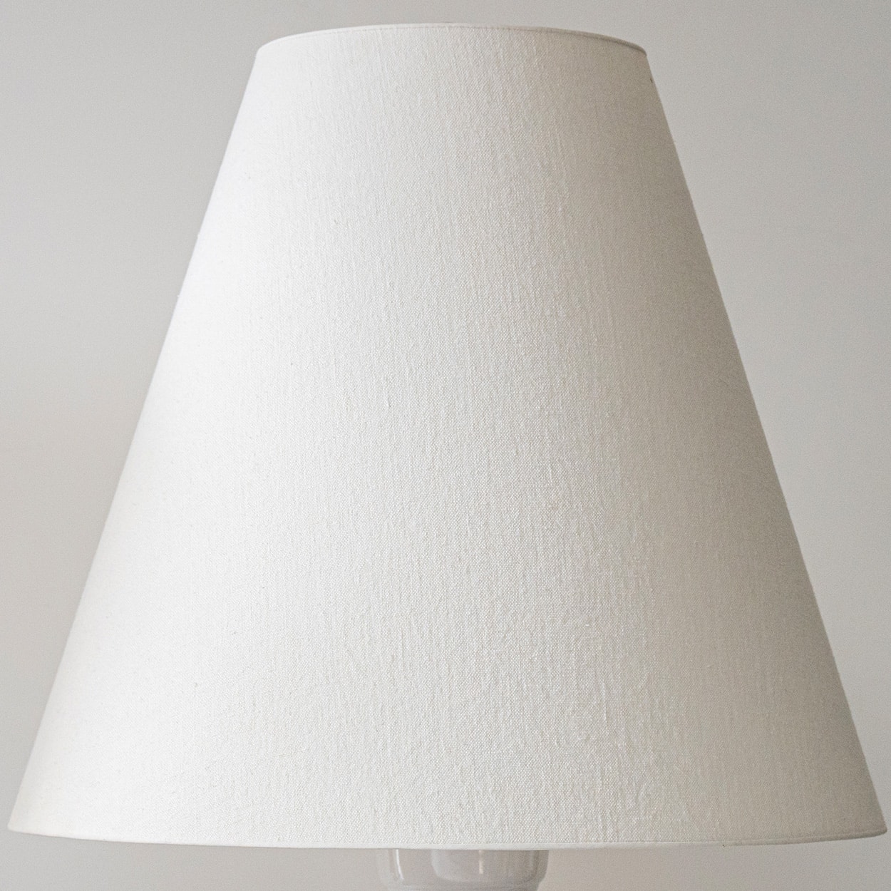 Margrit Linck-Daepp White Totem Lamp, Custom Tapered Silk Lampshade by R. Houben