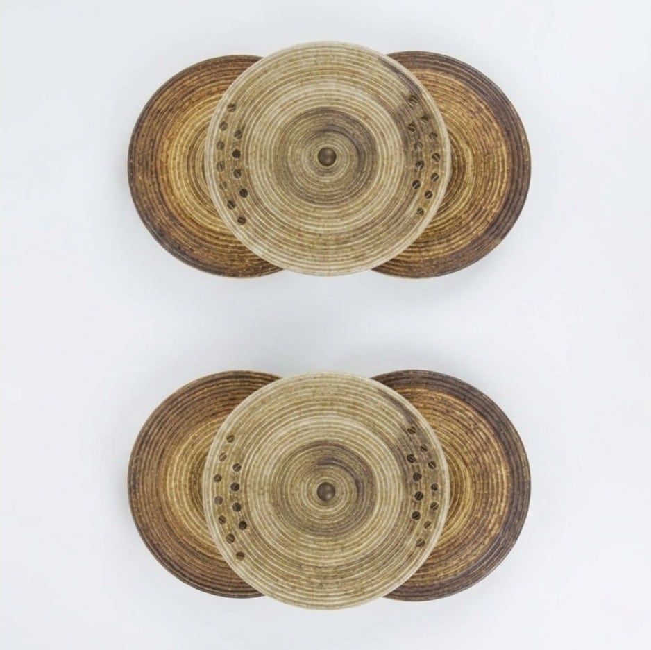 1 of the 2 Stunning Ceramic Stoneware Wall Light by Axella, Denmark