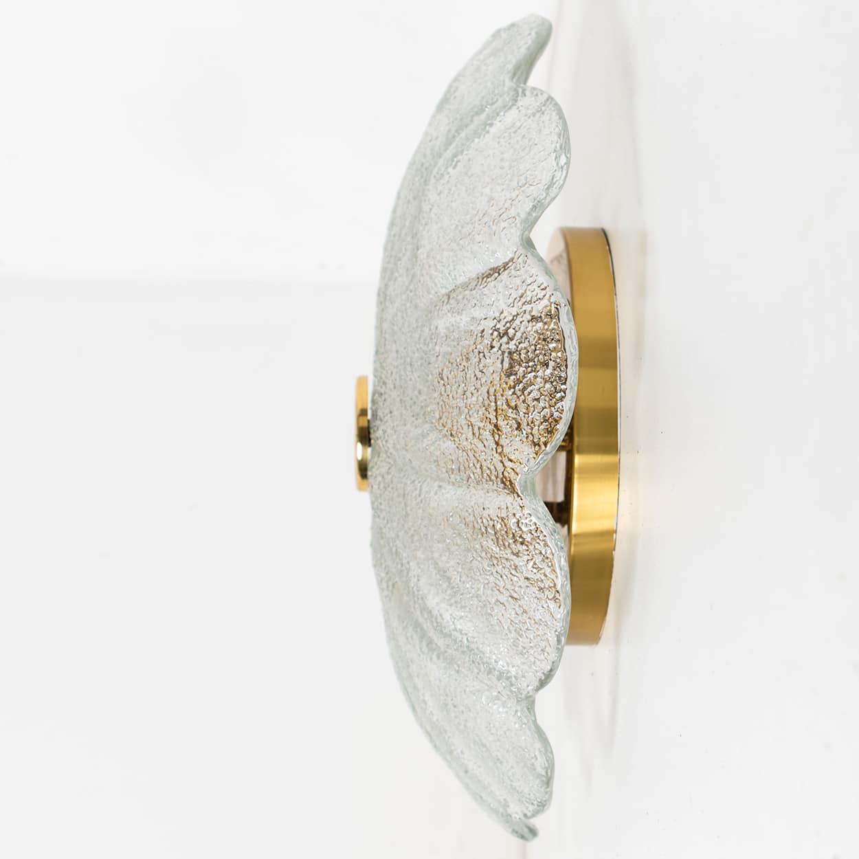 Massive Textured Flush Mount Wall Sconce from Kaiser, 1960