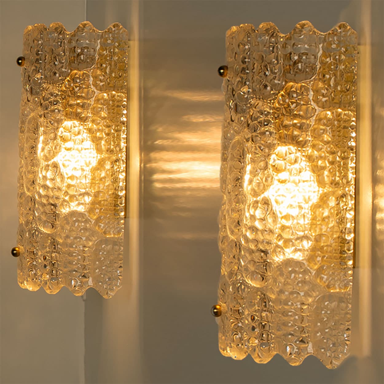 1 of the 3 Pairs Wall Lights by Carl Fagerlund for Orrefors, 1960s