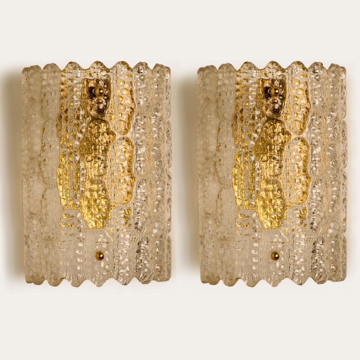 1 of the 3 Pairs Wall Lights by Carl Fagerlund for Orrefors, 1960s