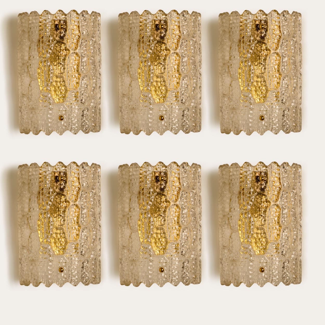 1 of the 3 Pairs Wall Lights by Carl Fagerlund for Orrefors, 1960s