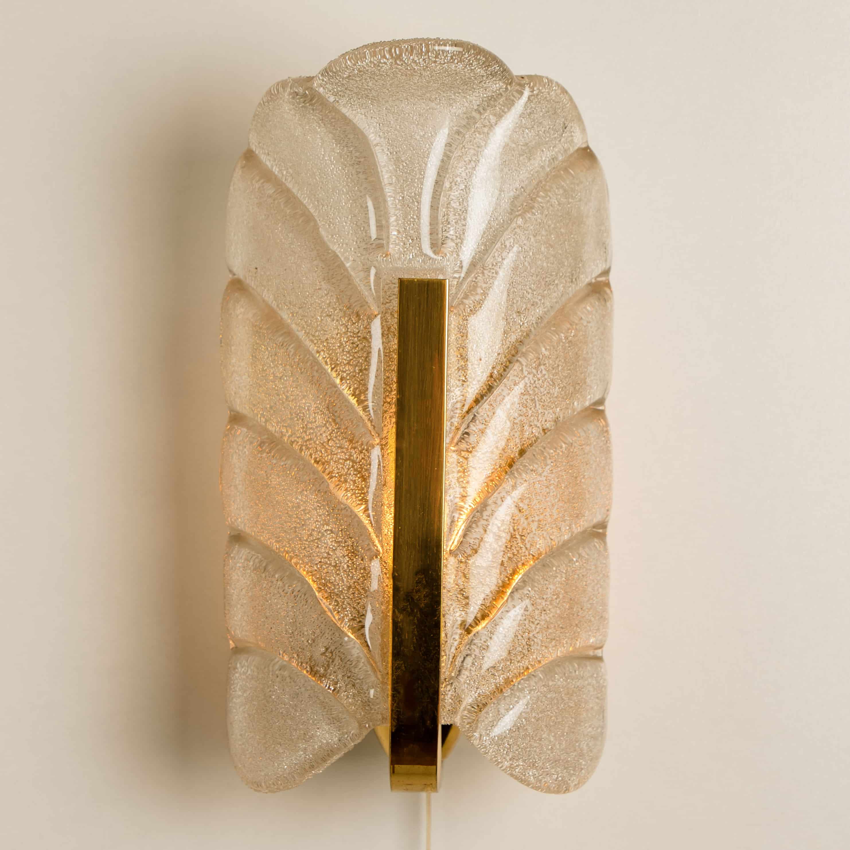 1 of the 10 Brass Wall Lights by Fagerlund for Orrefors, 1960
