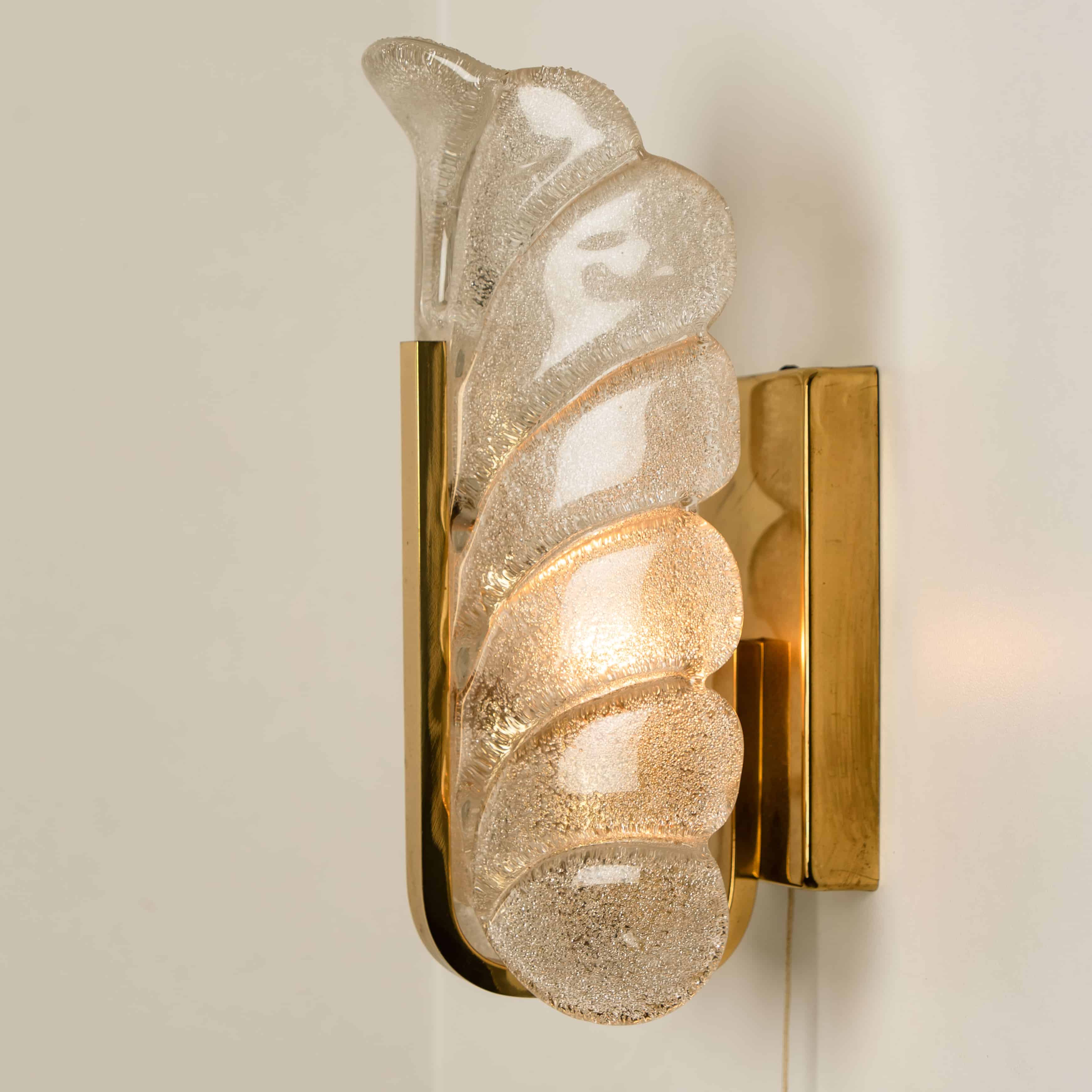 1 of the 10 Brass Wall Lights by Fagerlund for Orrefors, 1960