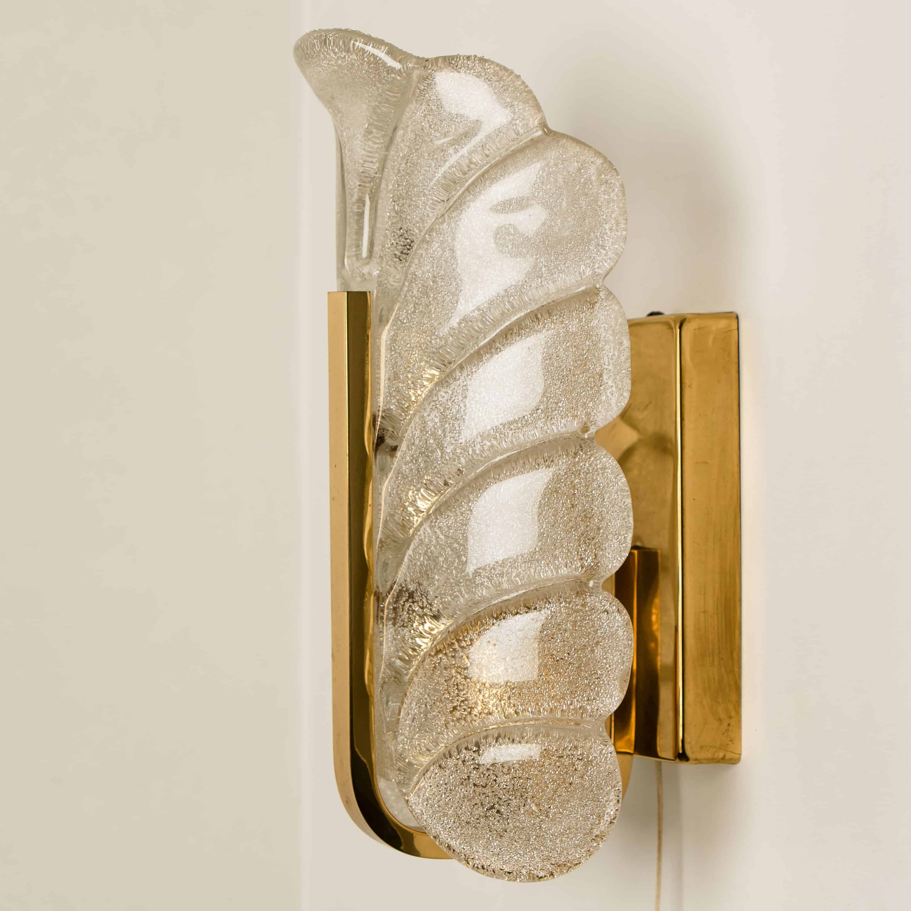 1 of the 10 Brass Wall Lights by Fagerlund for Orrefors, 1960