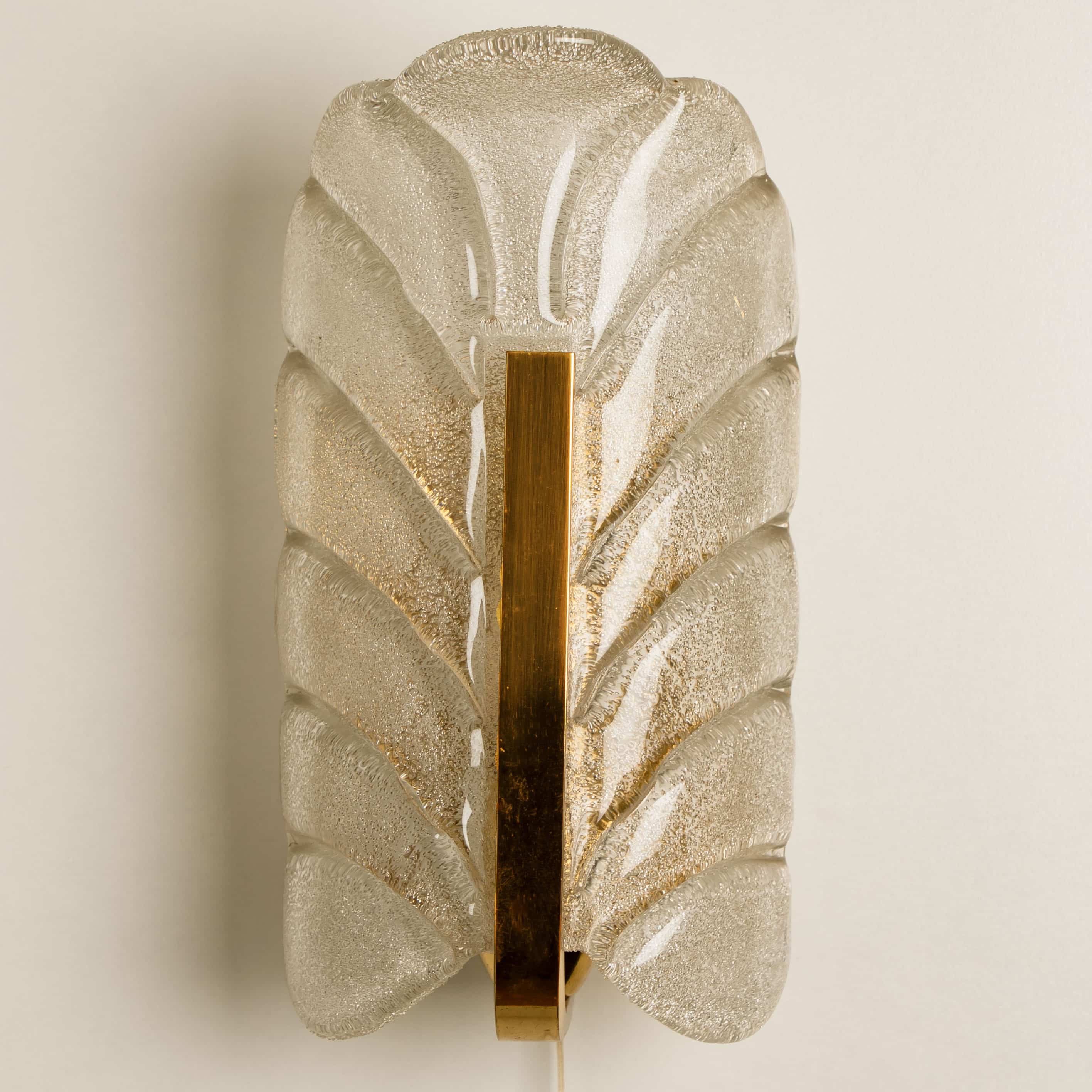 1 of the 10 Brass Wall Lights by Fagerlund for Orrefors, 1960