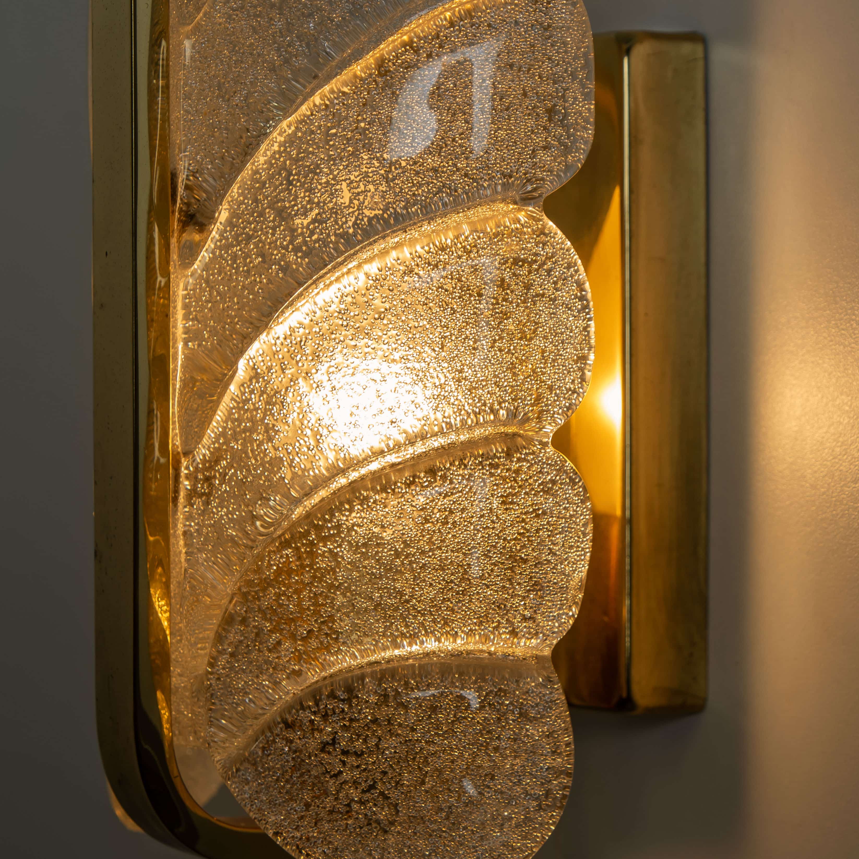 1 of the 10 Brass Wall Lights by Fagerlund for Orrefors, 1960