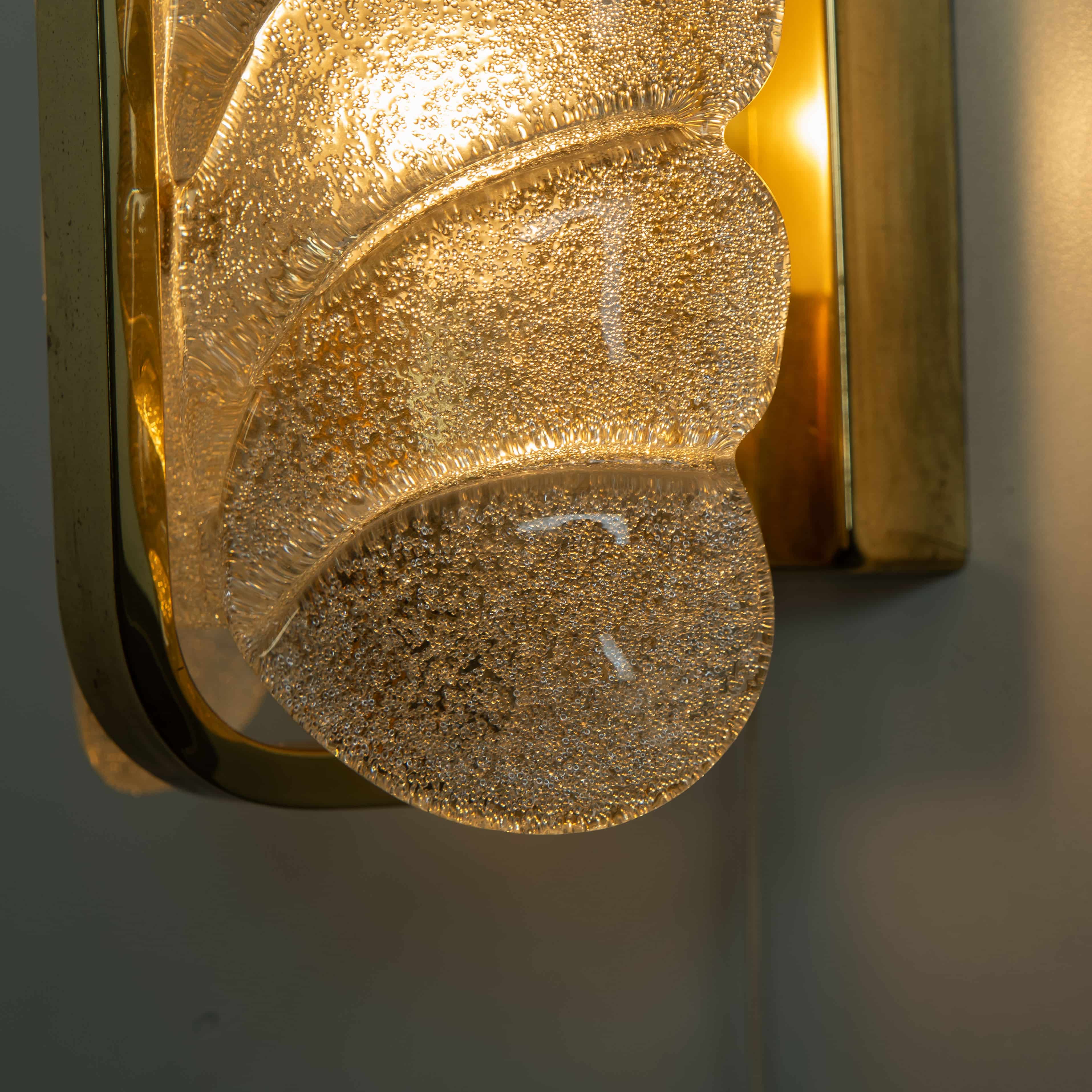 1 of the 10 Brass Wall Lights by Fagerlund for Orrefors, 1960