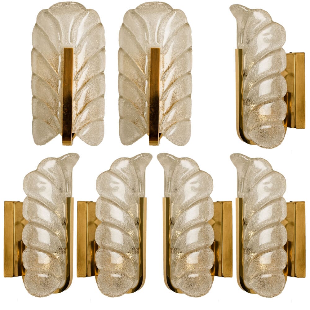 1 of the 10 Brass Wall Lights by Fagerlund for Orrefors, 1960