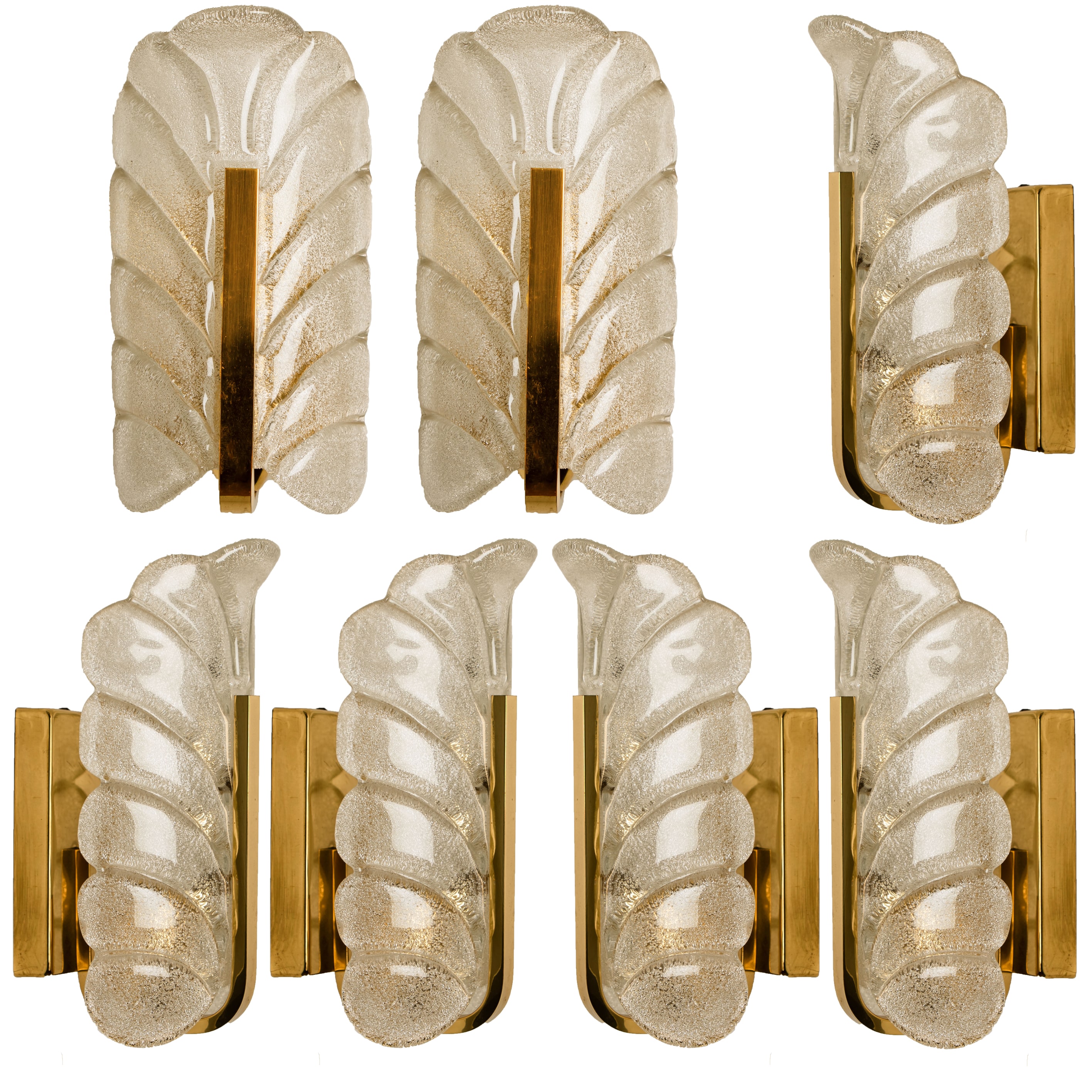 1 of the 10 Brass Wall Lights by Fagerlund for Orrefors, 1960
