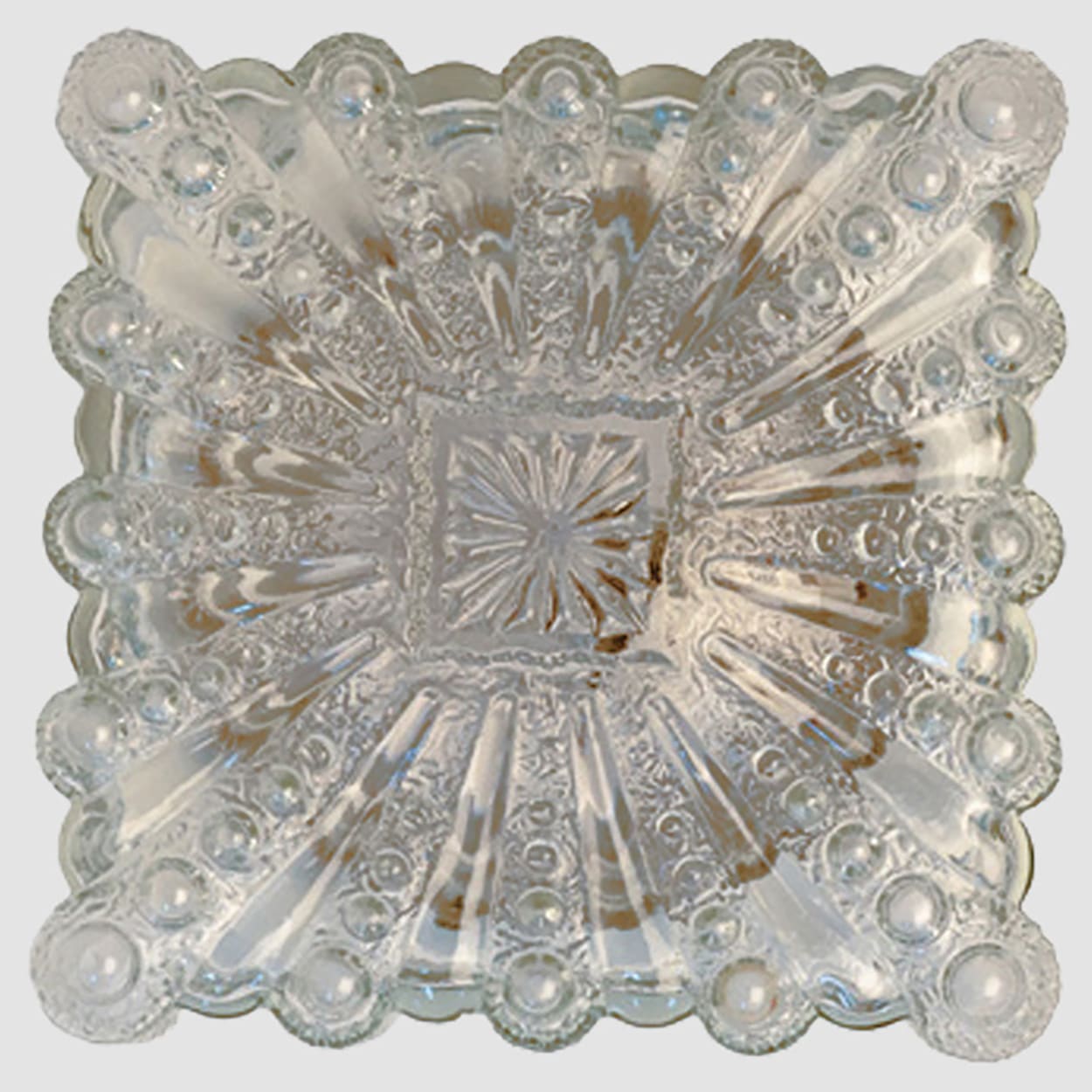 1 of the 6  Square Glass Flush Mounts in the Style of Helena Tynell, 1970