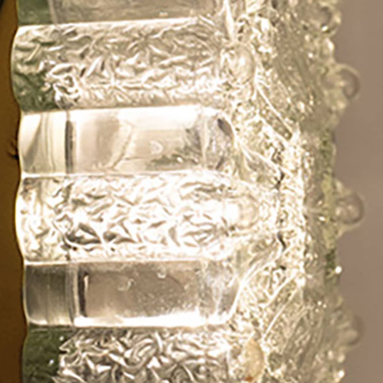 Several Clear Textured Glass Flush Mounts, Germany 1960