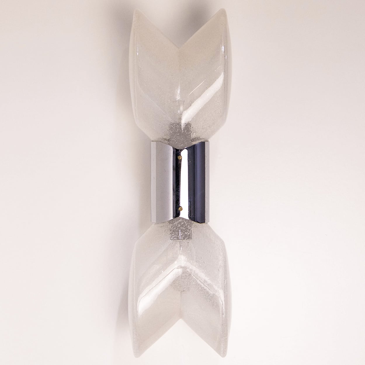 1 of the 4 Large Murano Glass Wall Lights by Nason for Mazzega, Italy 1970