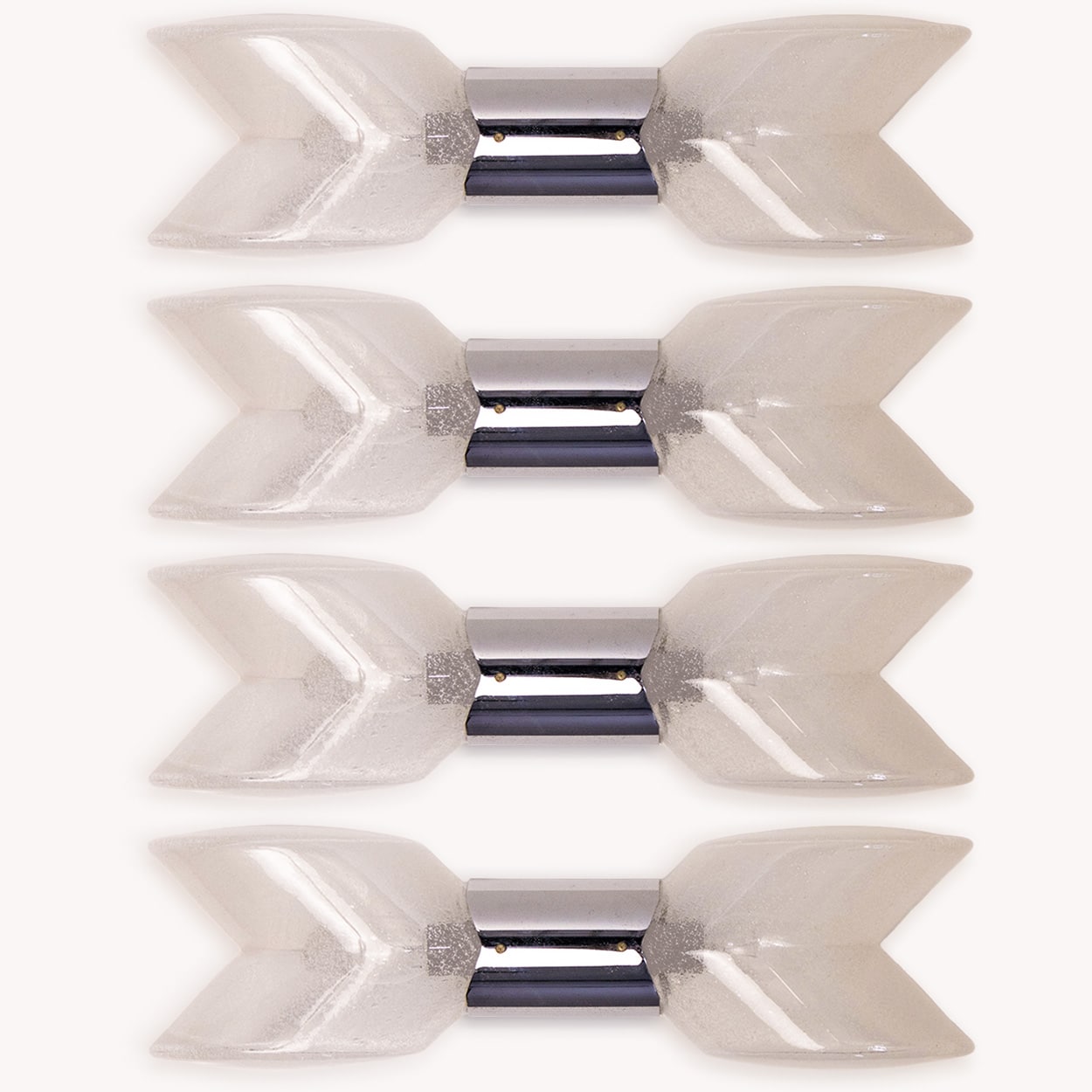 1 of the 4 Large Murano Glass Wall Lights by Nason for Mazzega, Italy 1970