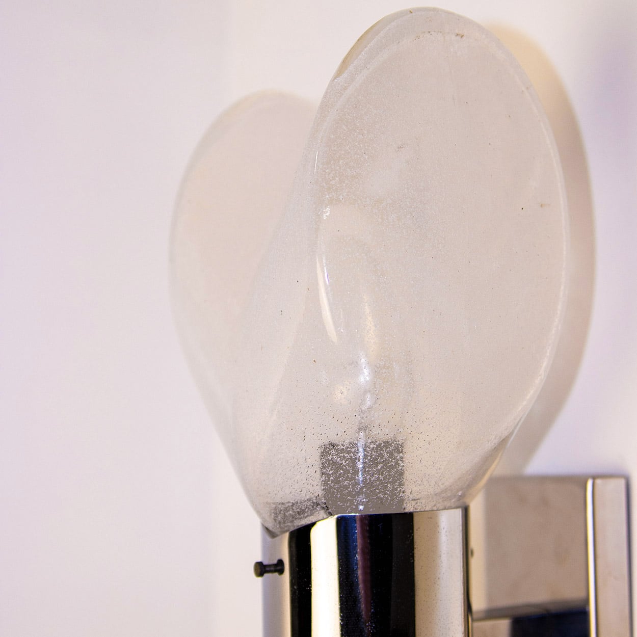 1 of the 4 Large Murano Glass Wall Lights by Nason for Mazzega, Italy 1970