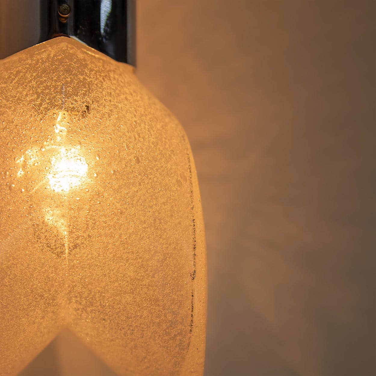 1 of the 4 Large Murano Glass Wall Lights by Nason for Mazzega, Italy 1970