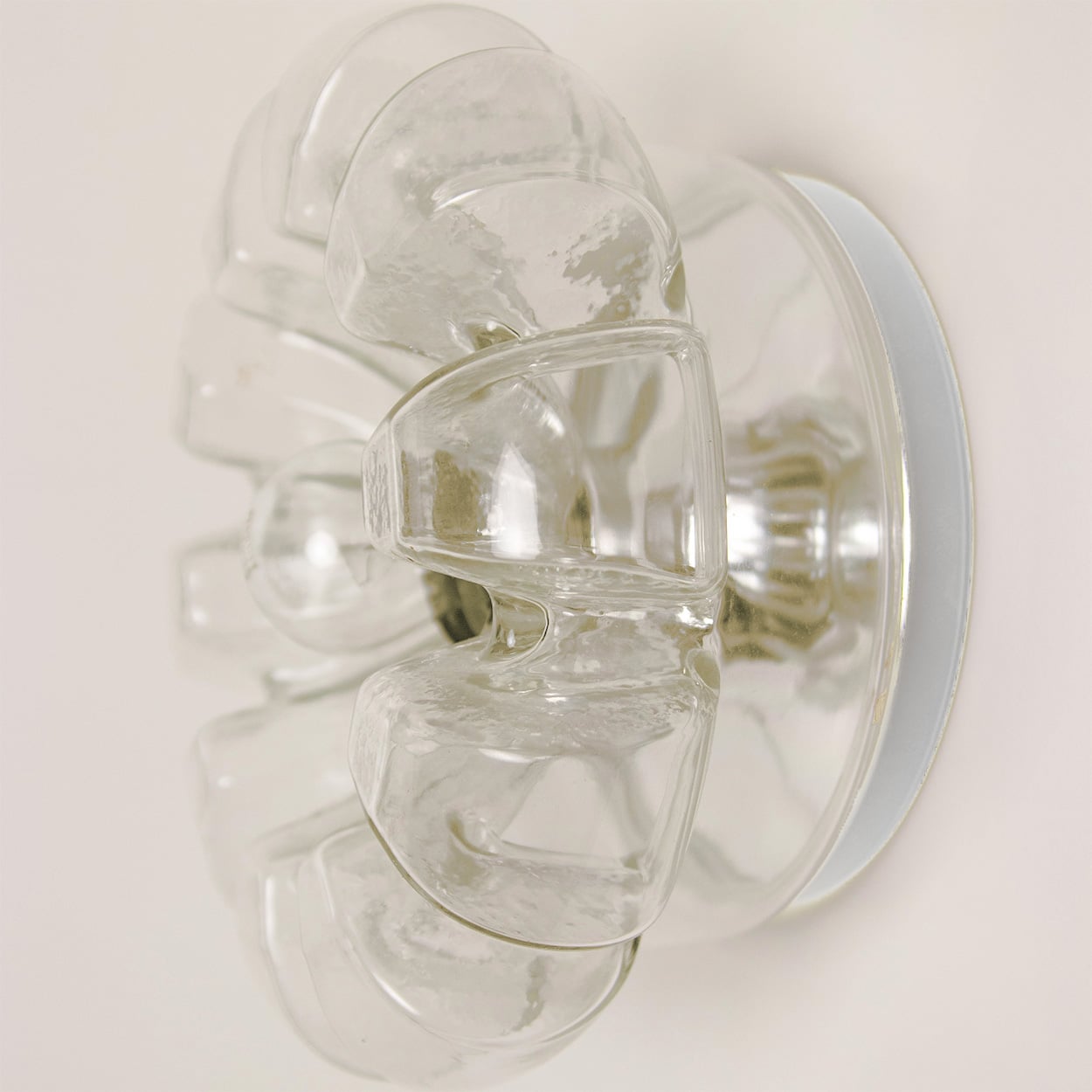 Several Peill & Putzler Clear Glass Wall lights Flush Mounts, 1970