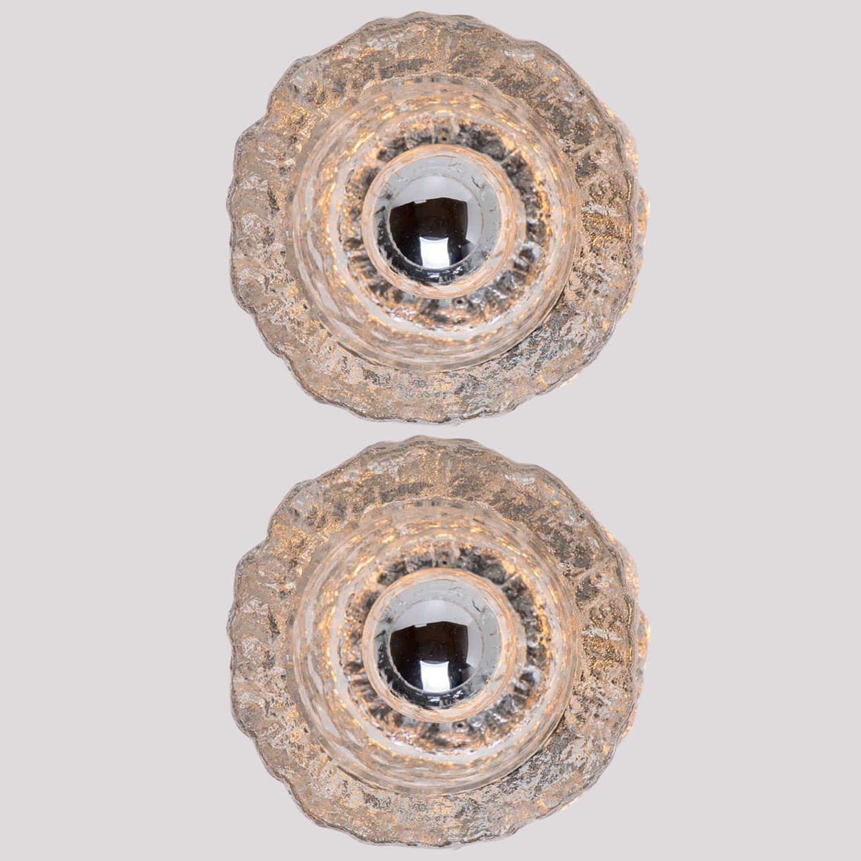 Several Thick Textured Round Lamps from Peill & Putzler, Germany 1960s