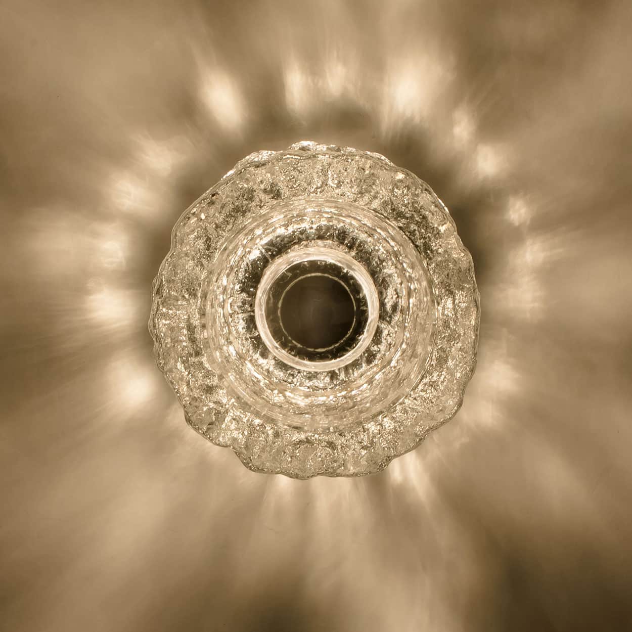 Several Thick Textured Round Lamps from Peill & Putzler, Germany 1960s