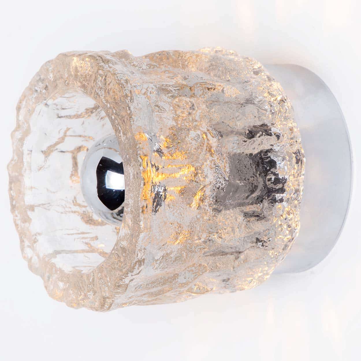 Several Thick Textured Round Lamps from Peill & Putzler, Germany 1960s