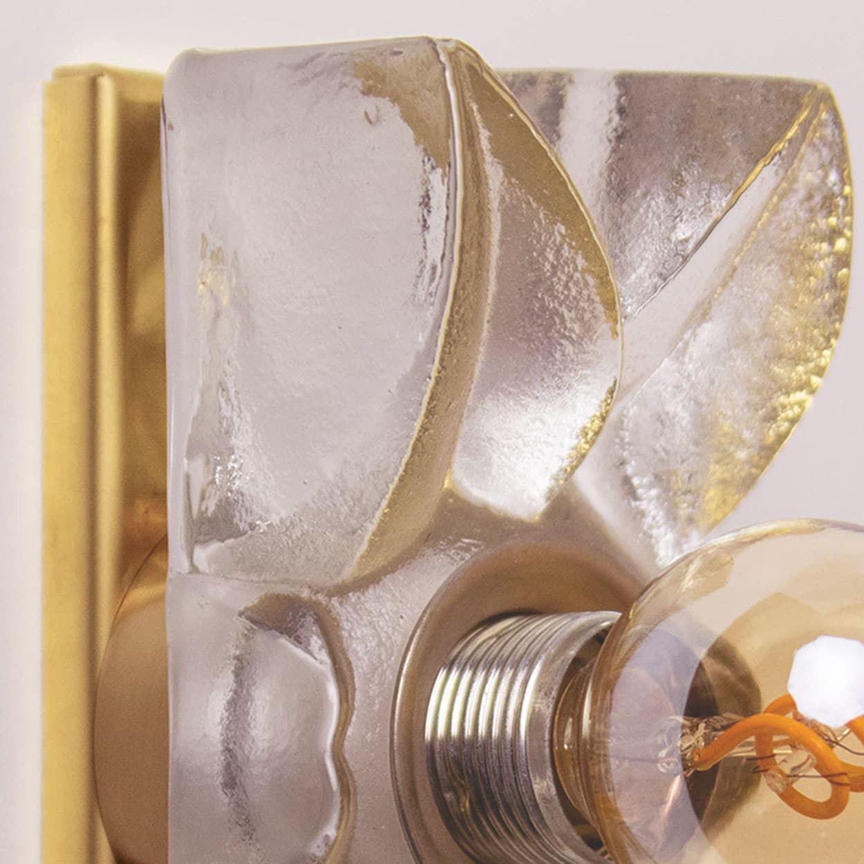 Several Flower Wall Lights, Brass and Glass by Sische, Germany 1970s