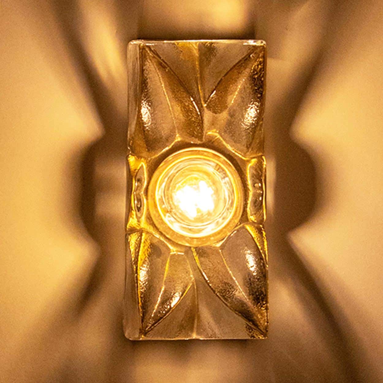 Several Flower Wall Lights, Brass and Glass by Sische, Germany 1970s