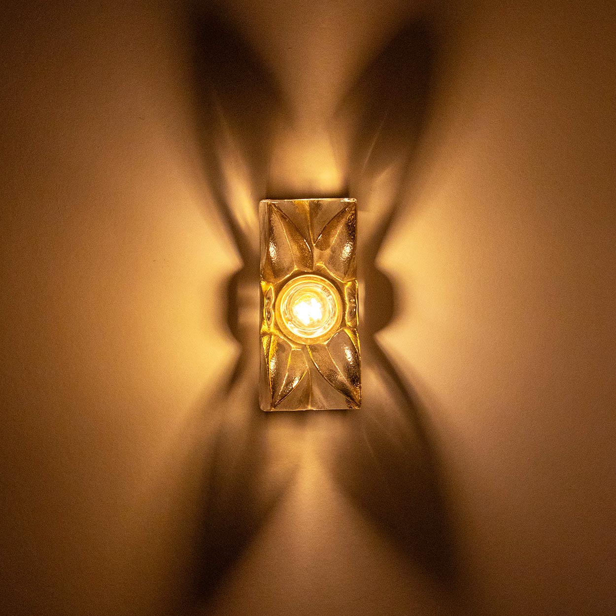 Several Flower Wall Lights, Brass and Glass by Sische, Germany 1970s