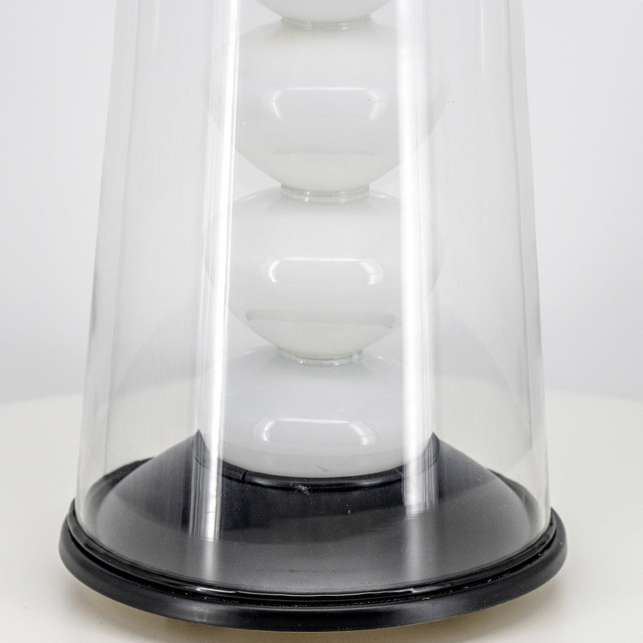 Double Walled Transparant Opal Glass Table Lamp, Germany 1970