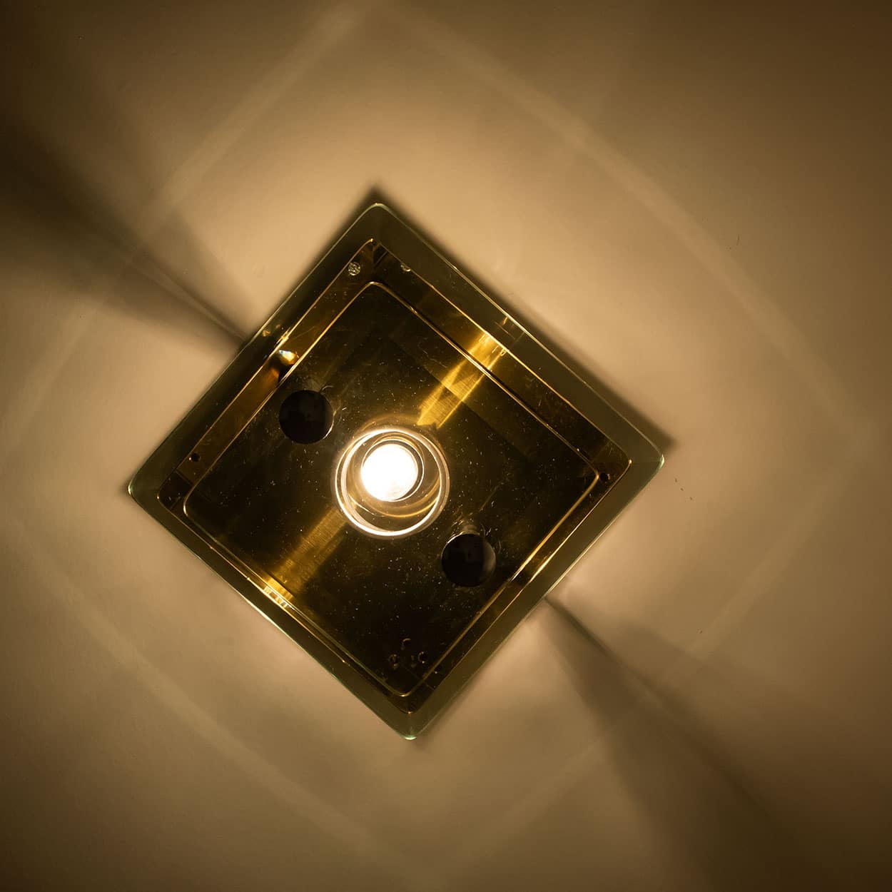 1 of the 3 Layered Smoked Glass Brass Wall Lights Flush Mounts by Veca