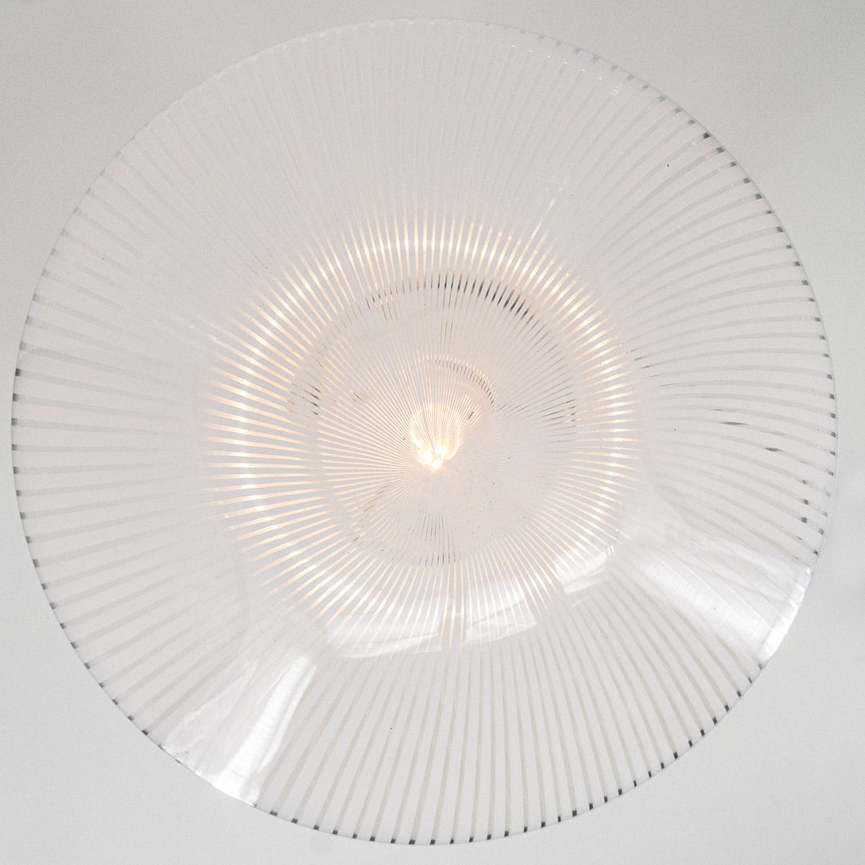 1 of the 2 Mario Ticco Glass Spiral 'Boletus' Table Lamps by Venini, Italy 1970