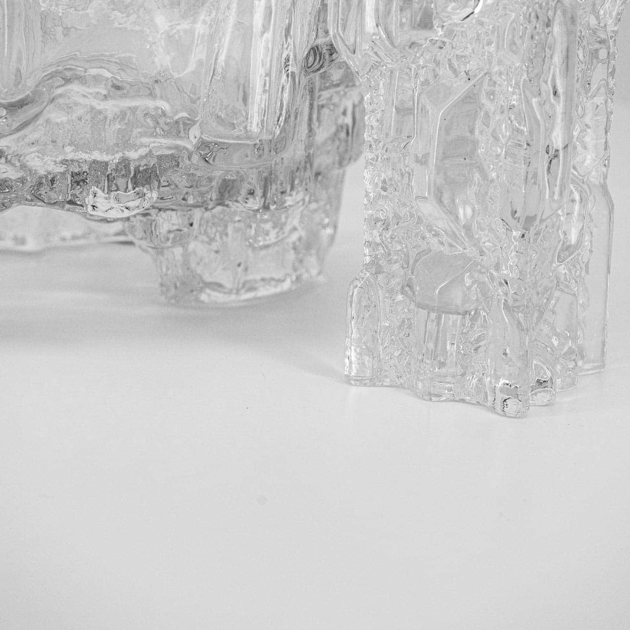 A large Set Of Tapio Wirkkala for Iittala Ice Glass Vases, Finland 1970