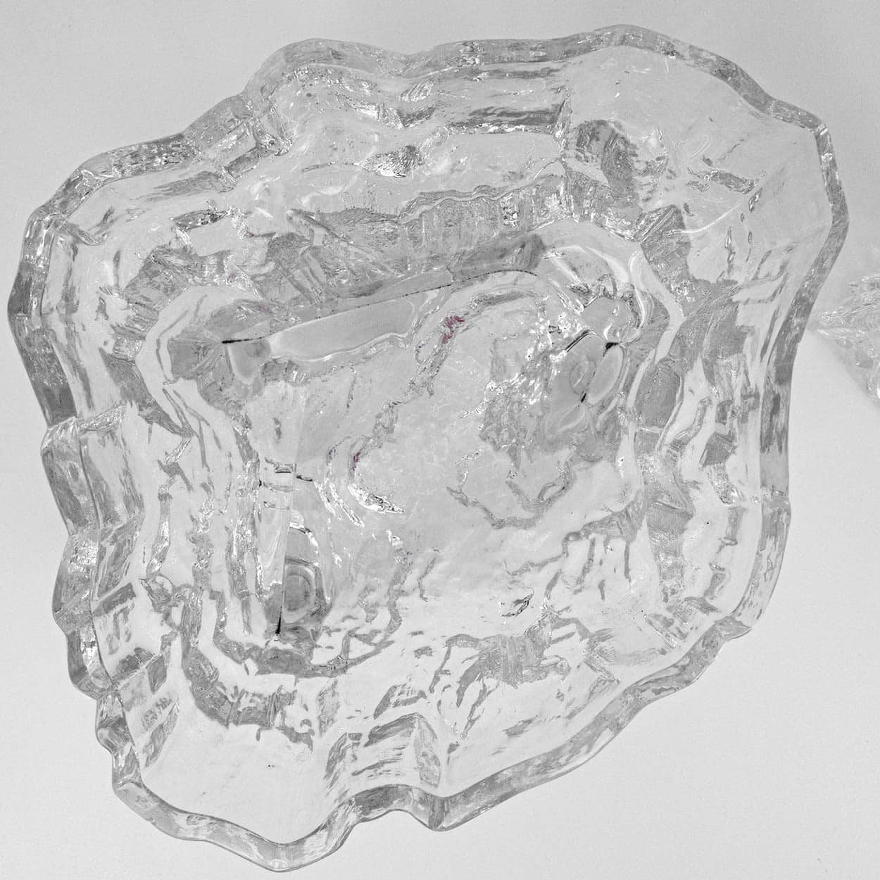 A large Set Of Tapio Wirkkala for Iittala Ice Glass Vases, Finland 1970