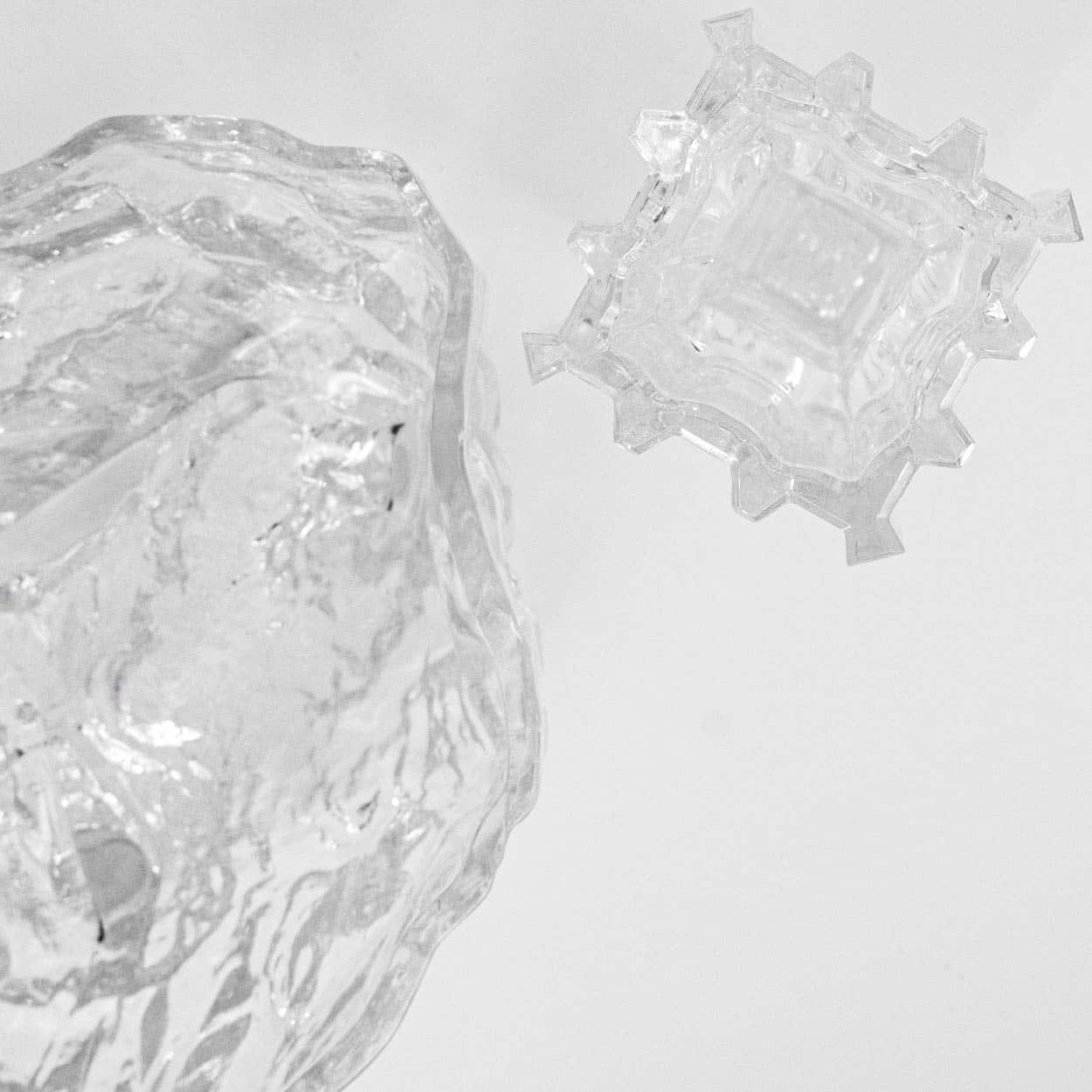 A large Set Of Tapio Wirkkala for Iittala Ice Glass Vases, Finland 1970
