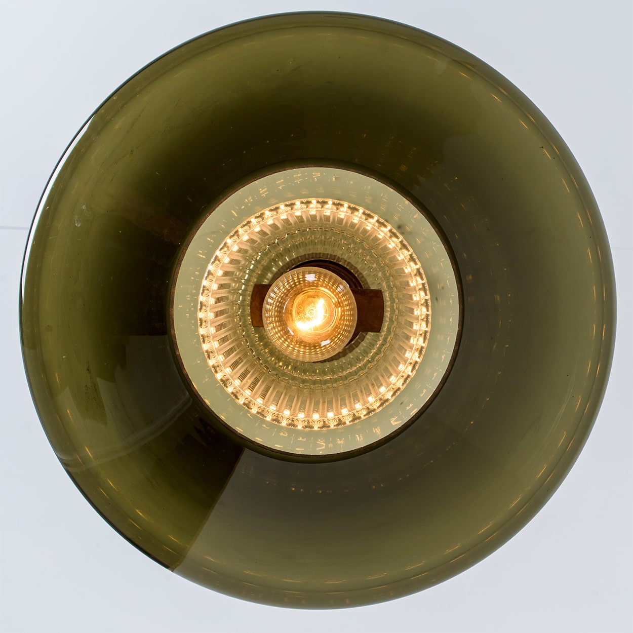 1 of the 7 Green Glass Pendants by Carl Fagerlund for Orrefors, 1960s