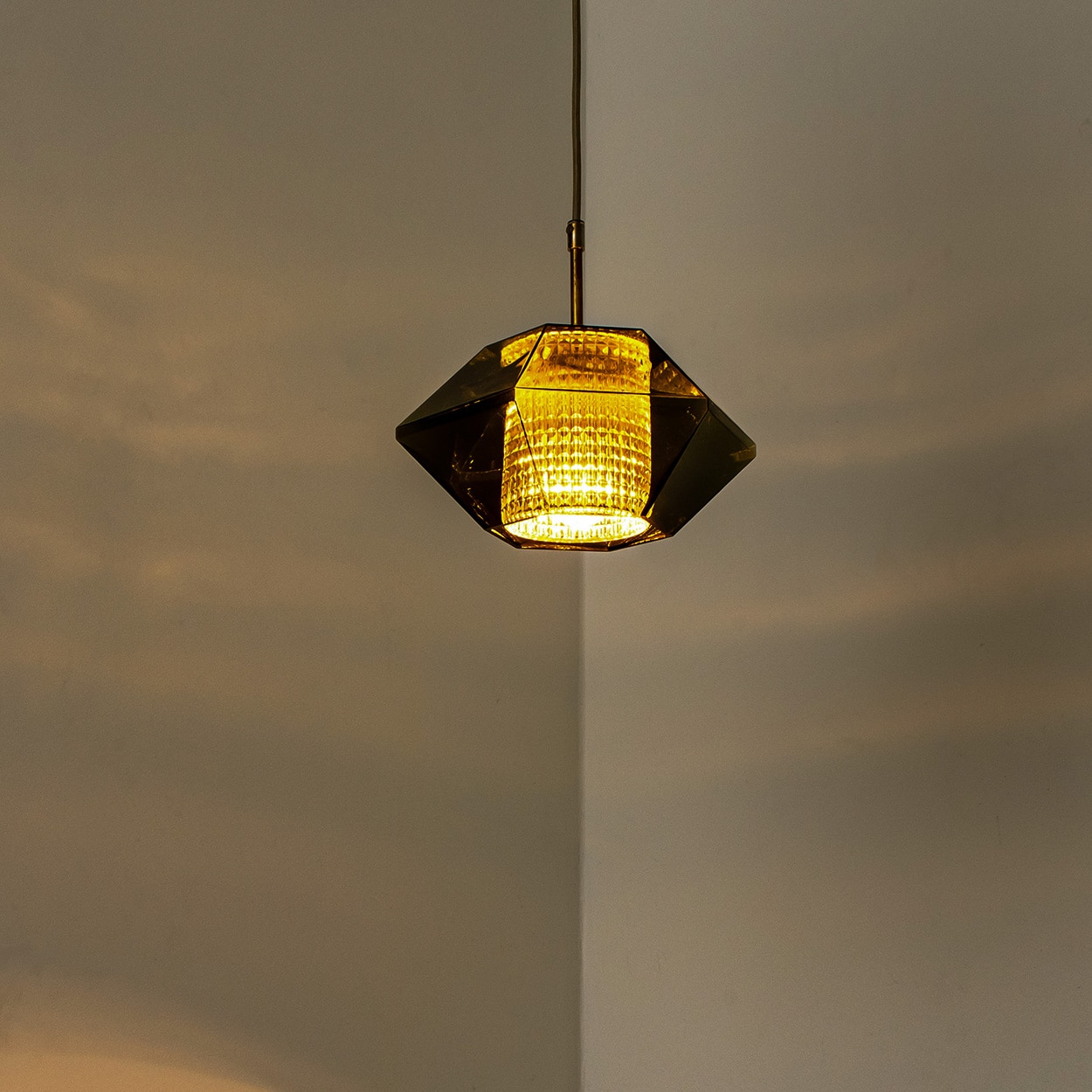 Set of 3 Green Glass Pendants by Carl Fagerlund for Orrefors, 1960s