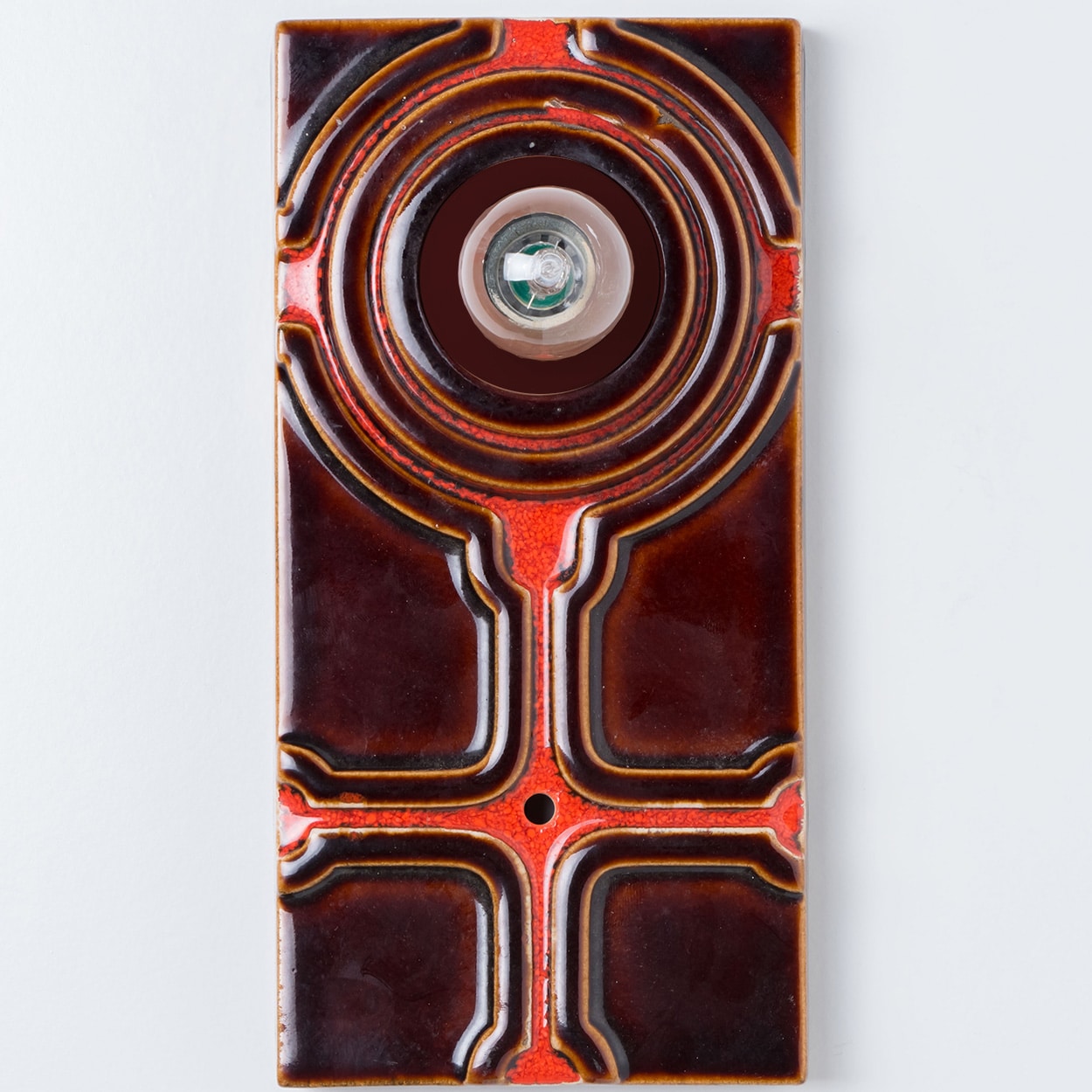1 of the 3 Square Ceramic Wall Lights, 1970