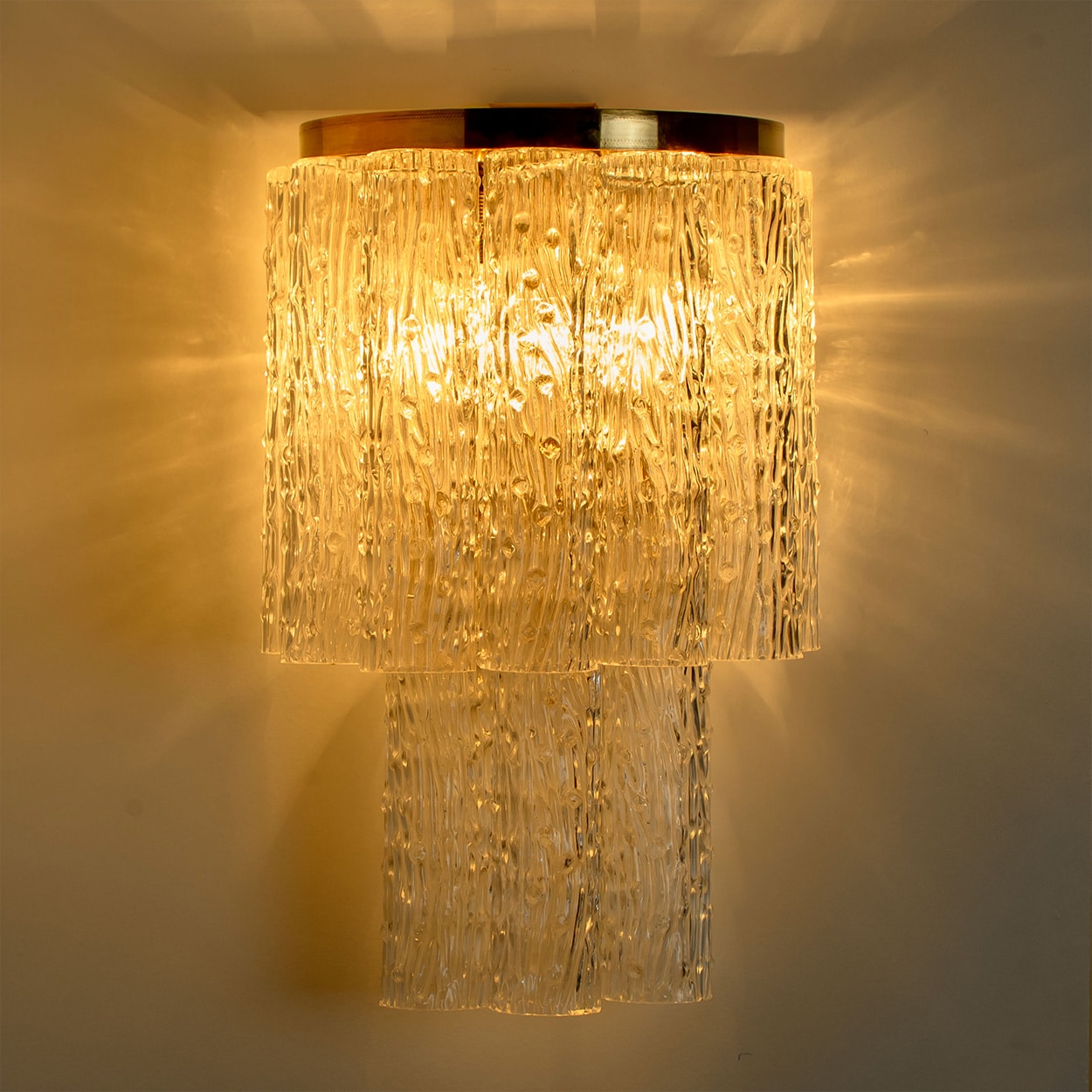 1 of the 4 Large Wall Lights with Glasses From Zuccheri for Venini