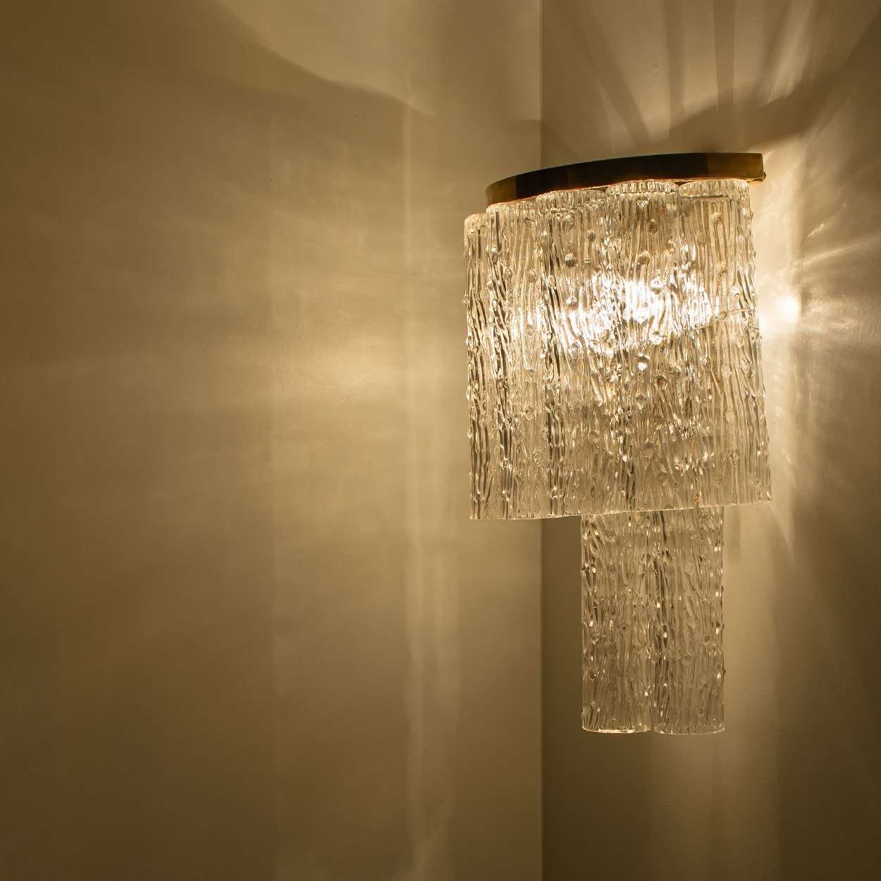 1 of the 4 Large Wall Lights with Glasses From Zuccheri for Venini