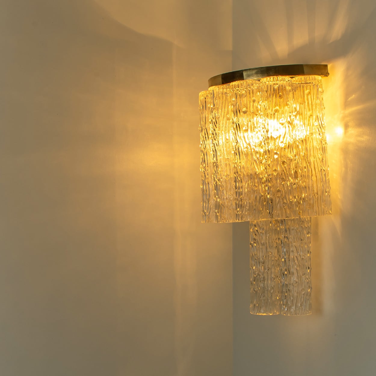 1 of the 4 Large Wall Lights with Glasses From Zuccheri for Venini