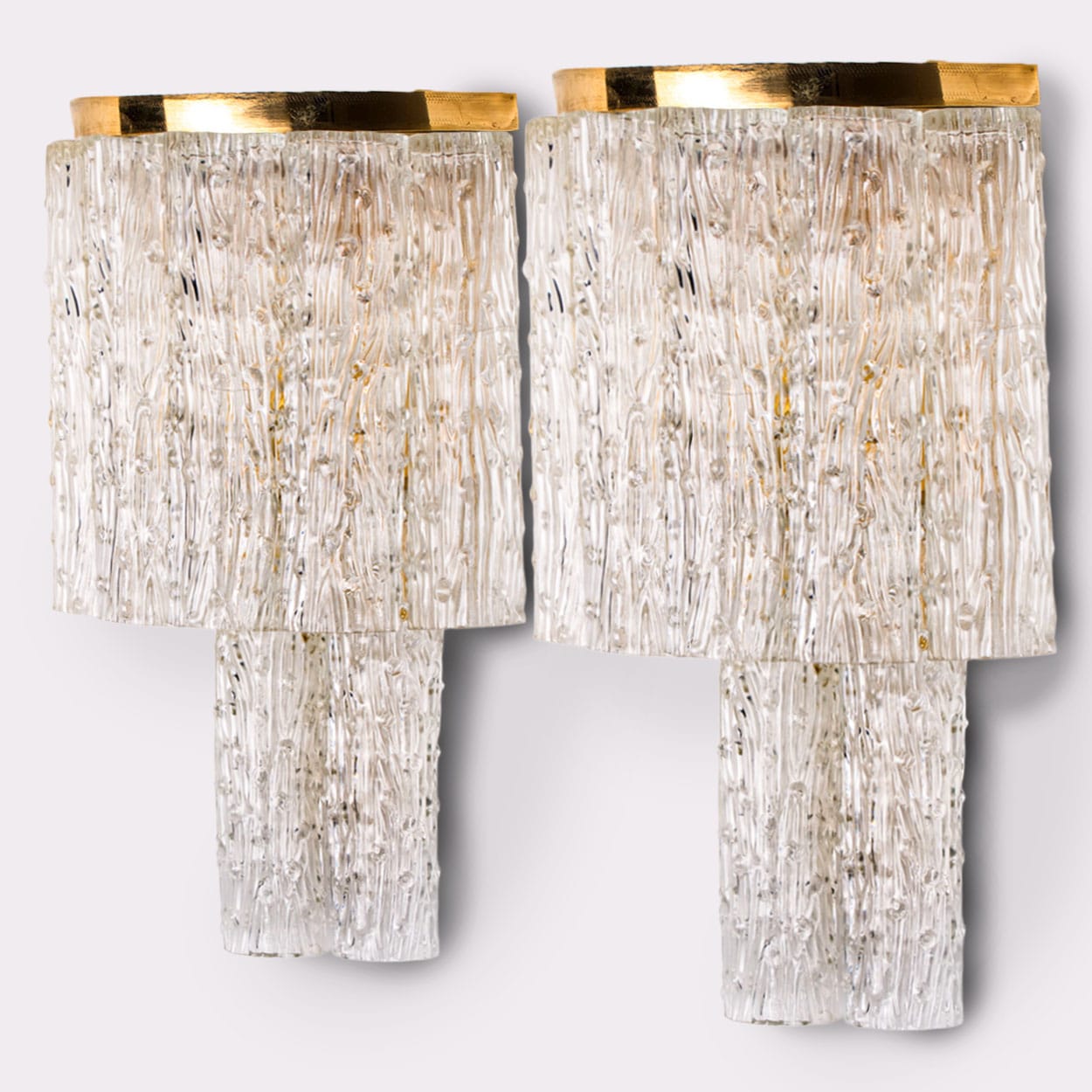 1 of the 4 Large Wall Lights with Glasses From Zuccheri for Venini