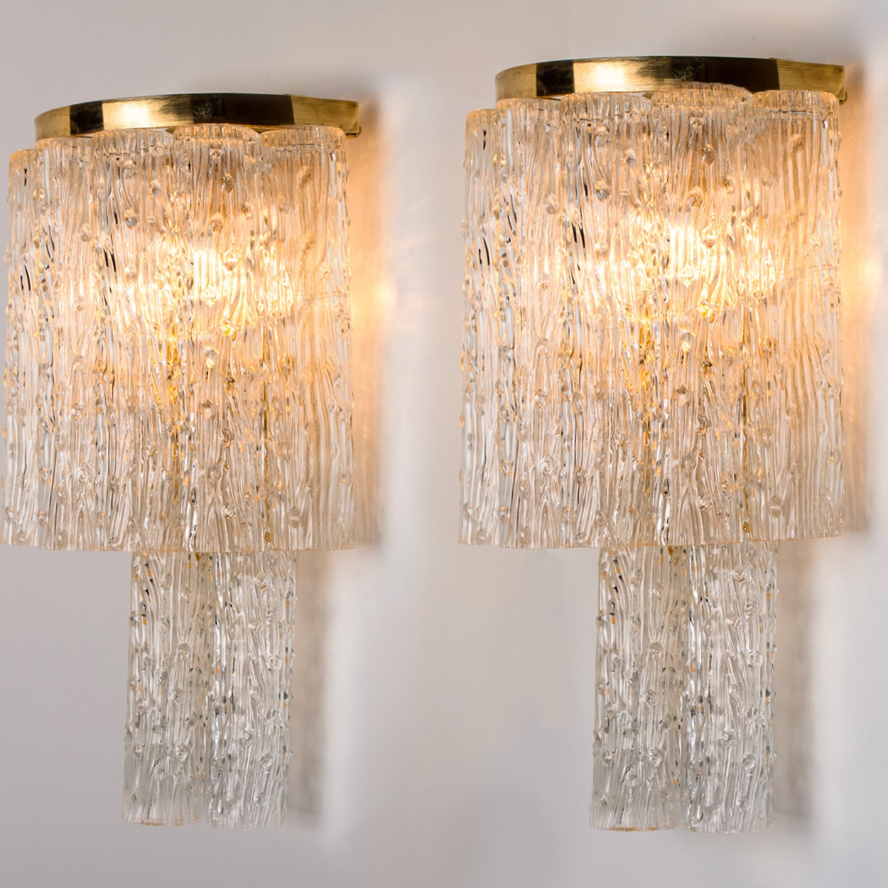 1 of the 4 Large Wall Lights with Glasses From Zuccheri for Venini