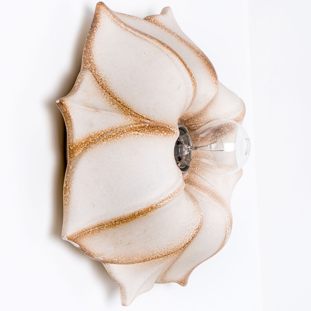 1 of the 2 Pan Leuchten Ceramic Flower Wall Lights, Germany, 1960
