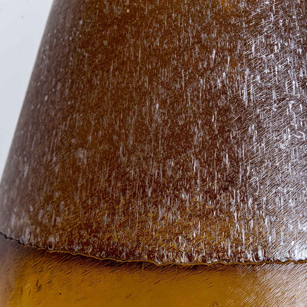 1 of the 8 Brown Glass Pendants, Peill Putzler, 1970