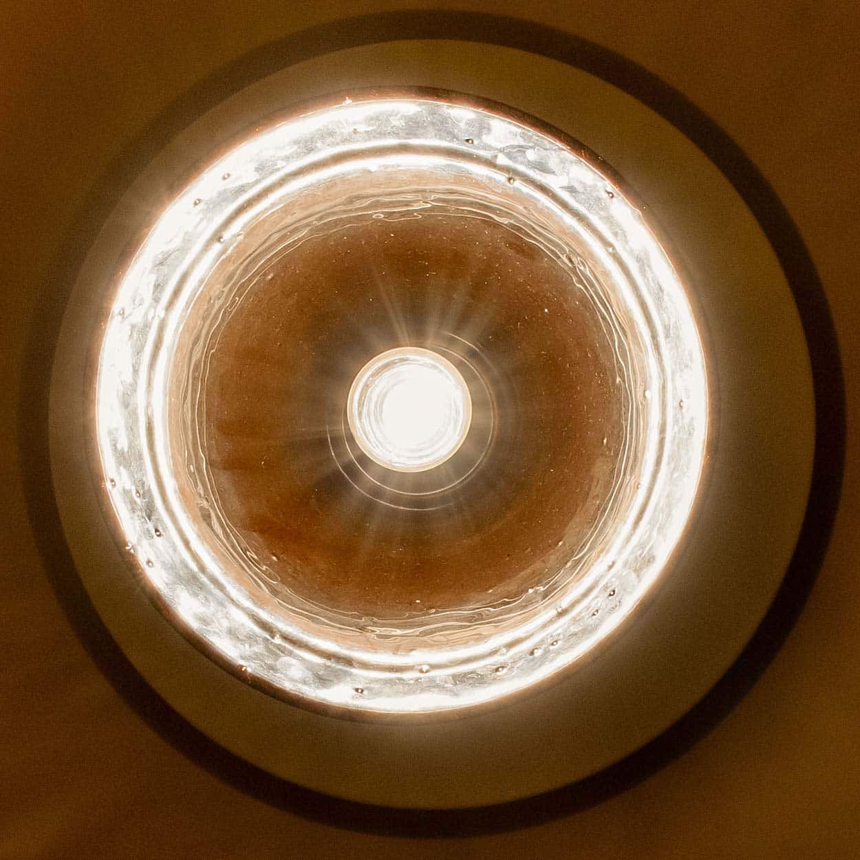 1 of the 8 Brown Glass Pendants, Peill Putzler, 1970