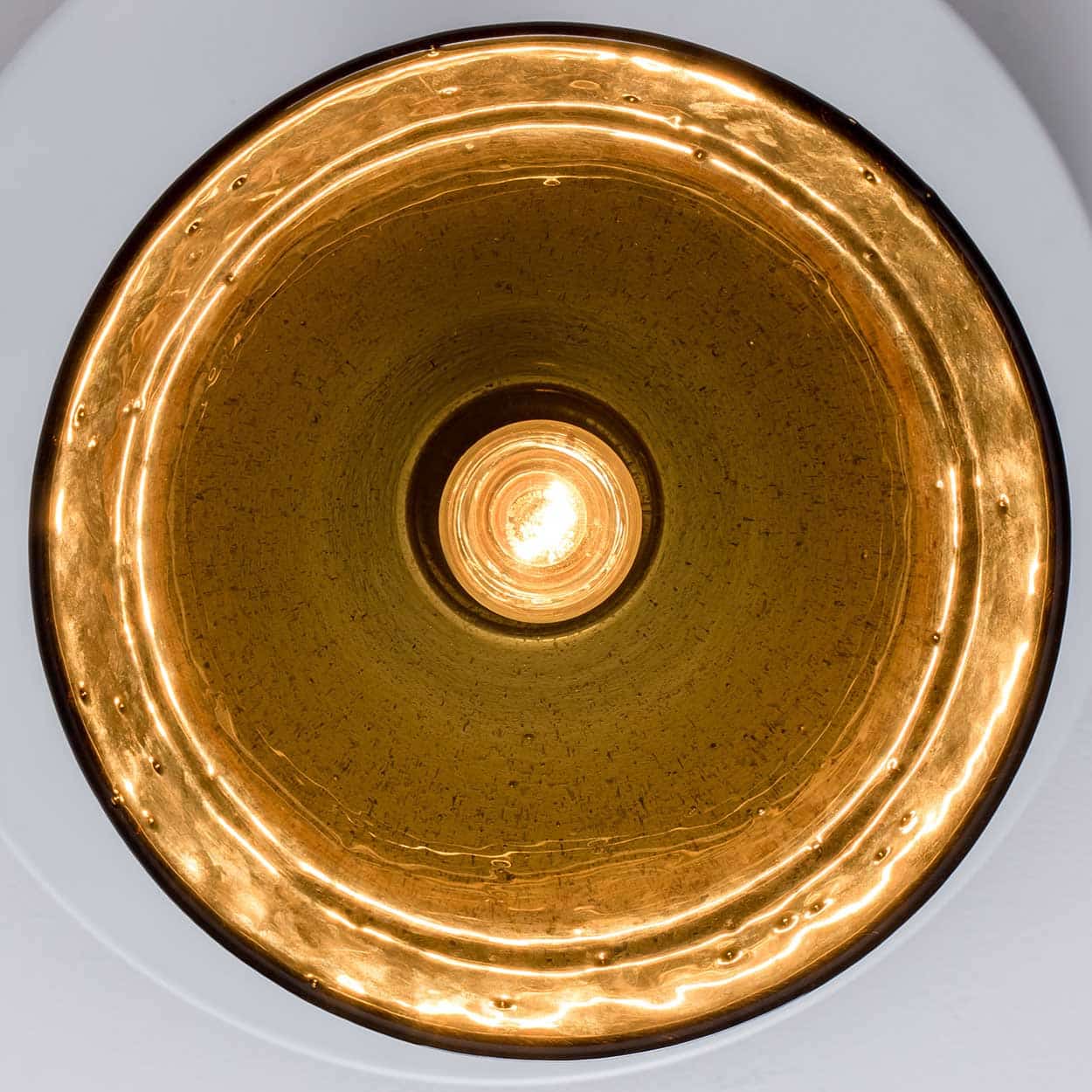 1 of the 8 Brown Glass Pendants, Peill Putzler, 1970
