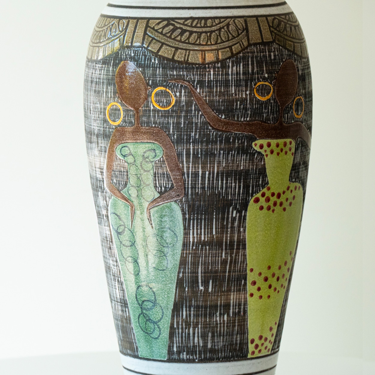 Multicolor Ceramic Lamp, Custom Made Lampshade by R. Houben
