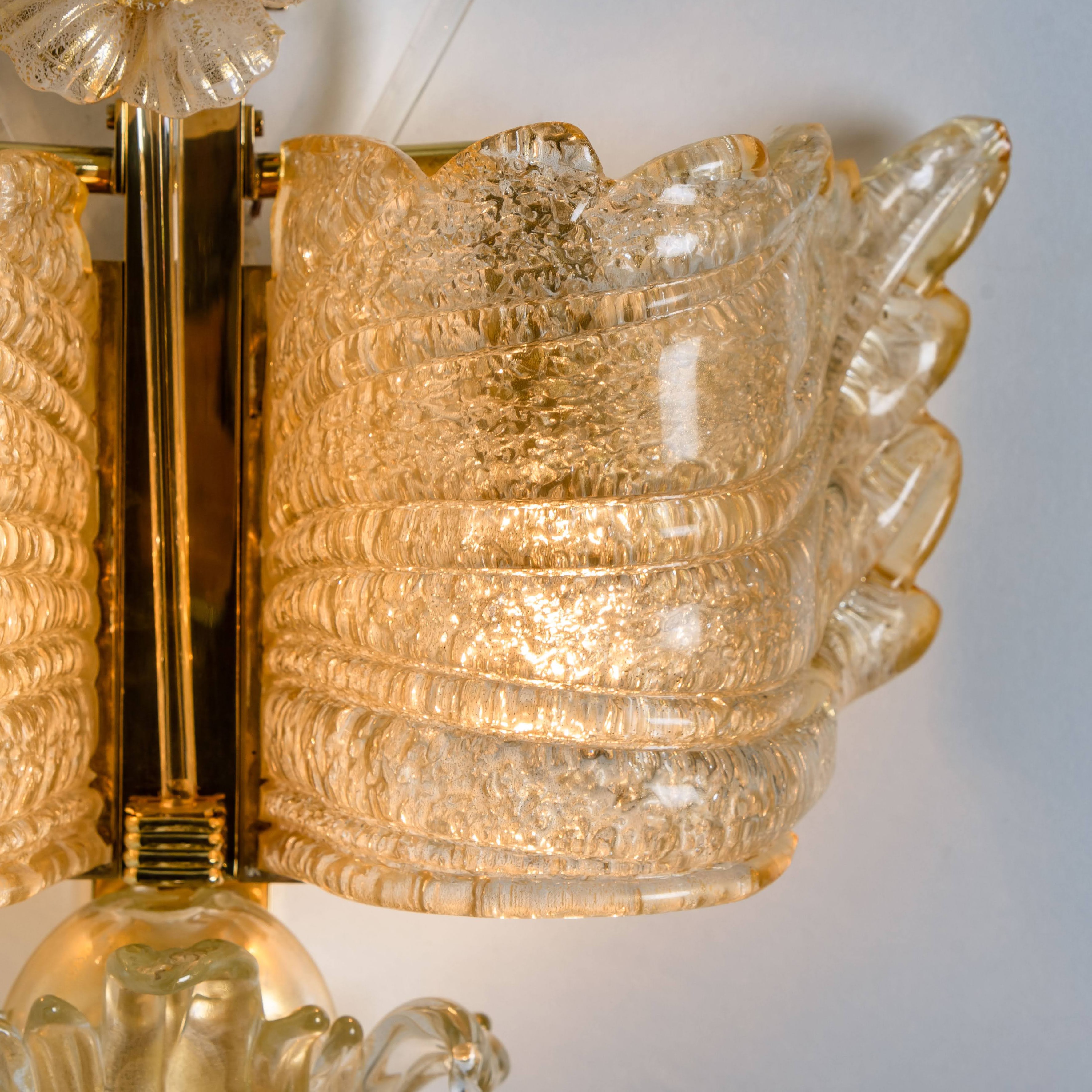 Pair of Grand Hotel by Barovier & Toso, Murano, 1960s
