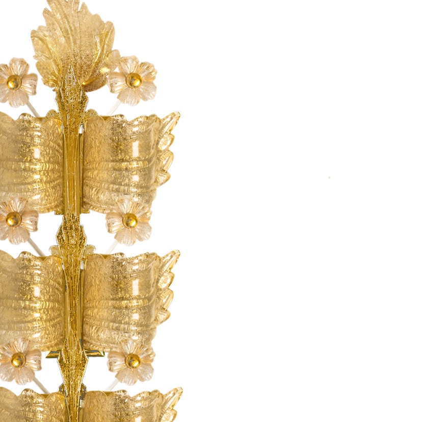 Pair of Grand Hotel by Barovier & Toso, Murano, 1960s