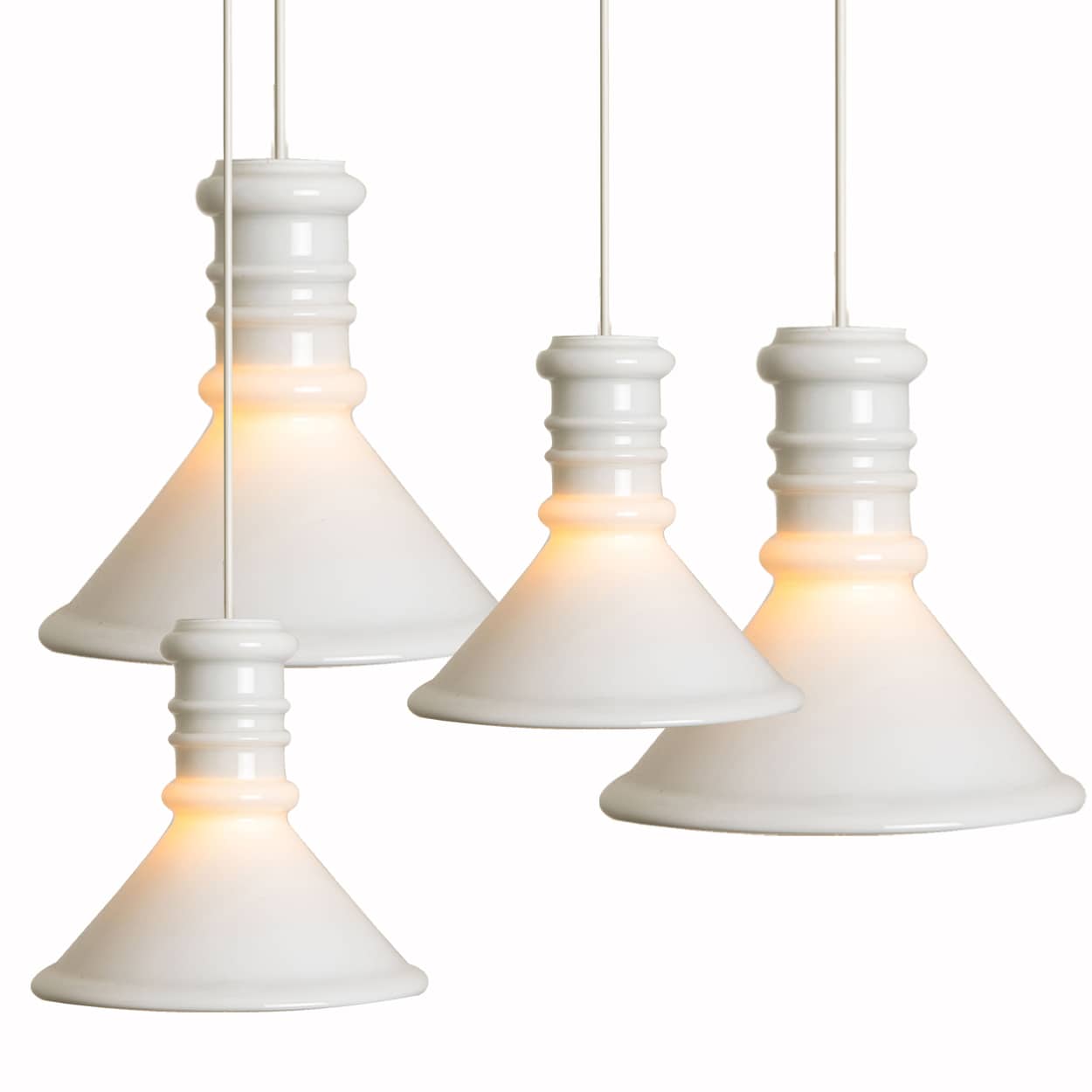 1 of the 5 Round Holmegaard Hanging Lamps by Michael Bang, 1970