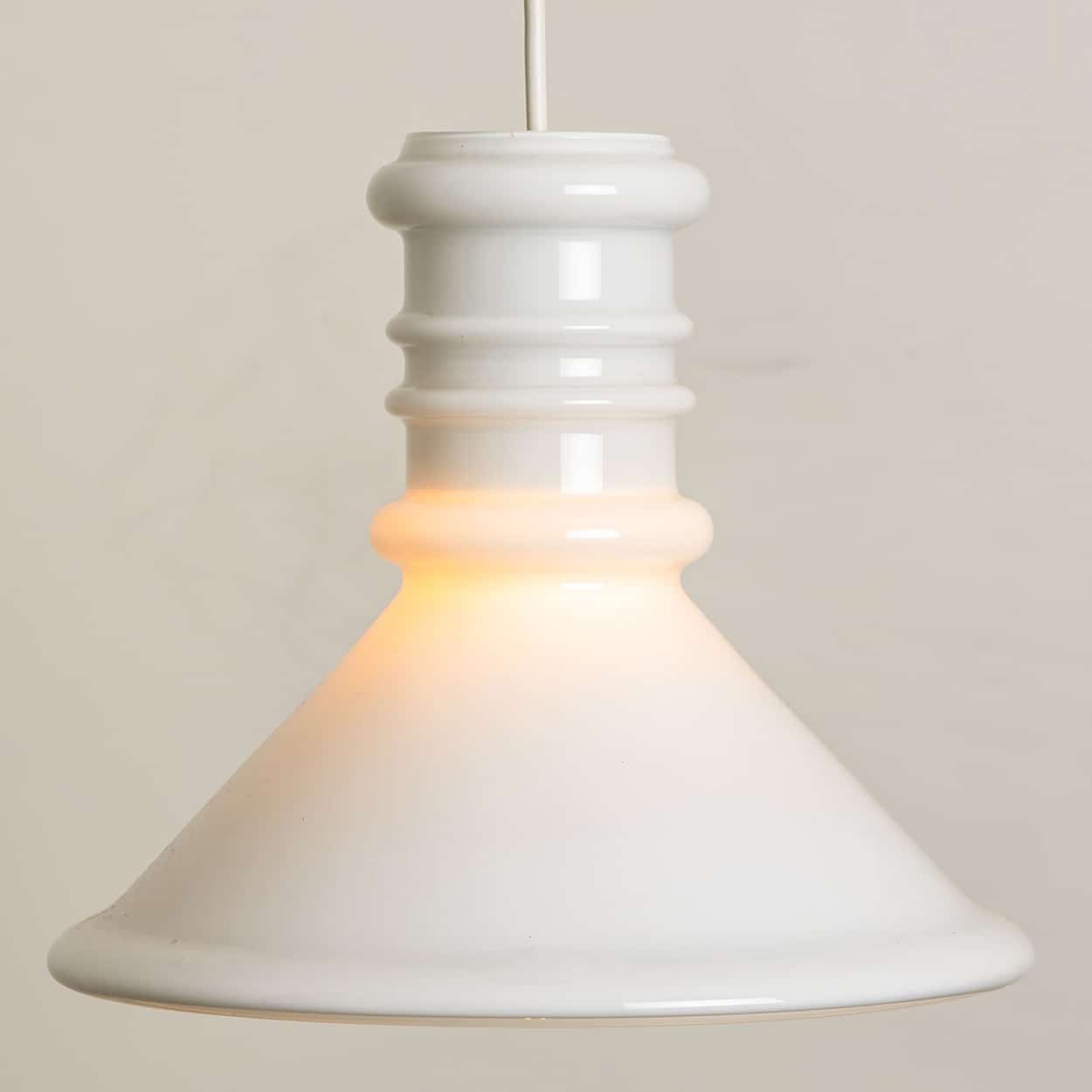 1 of the 5 Round Holmegaard Hanging Lamps by Michael Bang, 1970